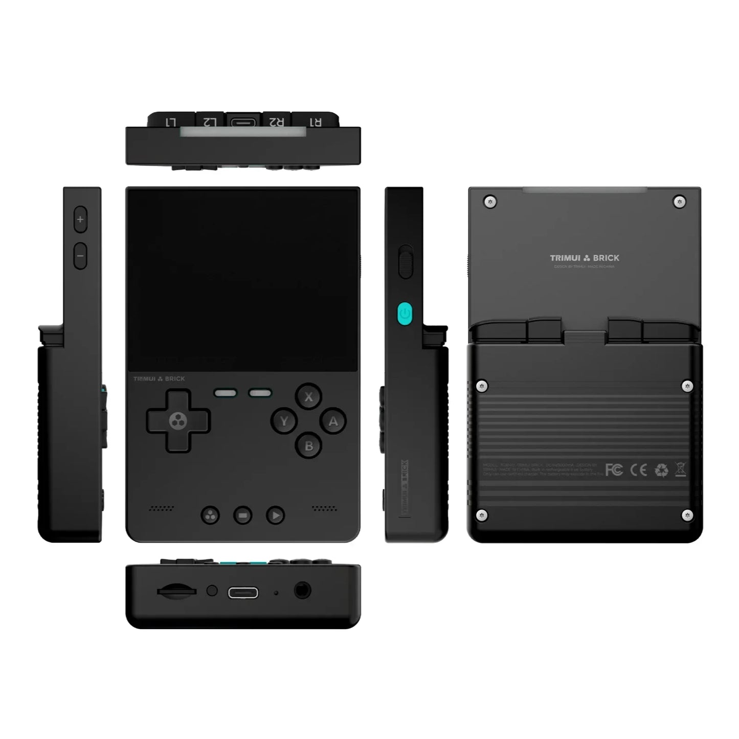 EAEY for TRIMUI BRICK Handheld Game Console 3.2'' IPS Screen A133P Linux System Trimui UI Metal Back Panel Key LED Lighting