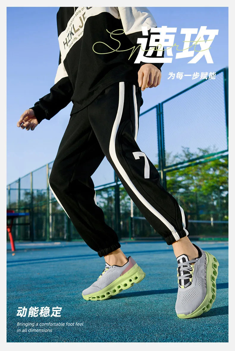 Outdoor Tennis Men Shoes Soft Sole Breathable Casual Sports Shoes Mesh Surface Breathable Cushioned Running Shoes Sneakers