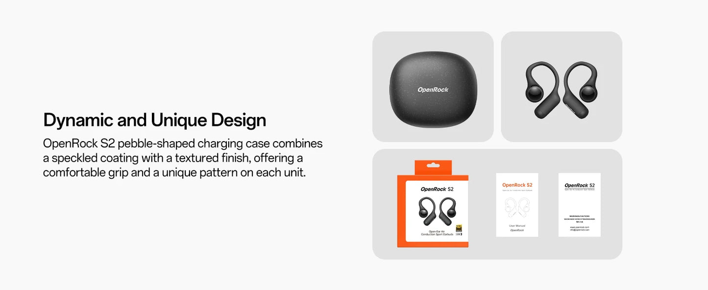 OpenRock S2 Open Ear Bluetooth 6.0 Earphones Hi-Res LDAC Headphones IPX5 Wireless Sports Earbuds With AI ENC Mic OWS APP Support