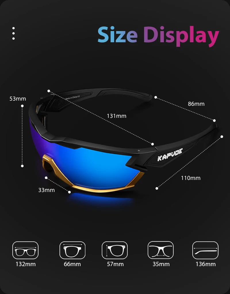 KAPVOE Hot Outdoor Cycling Sunglasses Men Women MTB Glasses Bike Cycling UV400 Goggles Bicycle Mountain Sports Hiking Eyewear