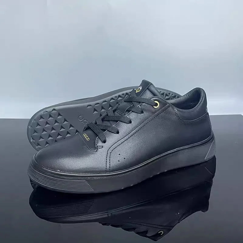 Fashion Genuine Leather Men Sneakers Breathable Comfort Classic Casual Shoes Mens Outdoor Walking Shoes Couple Footwear