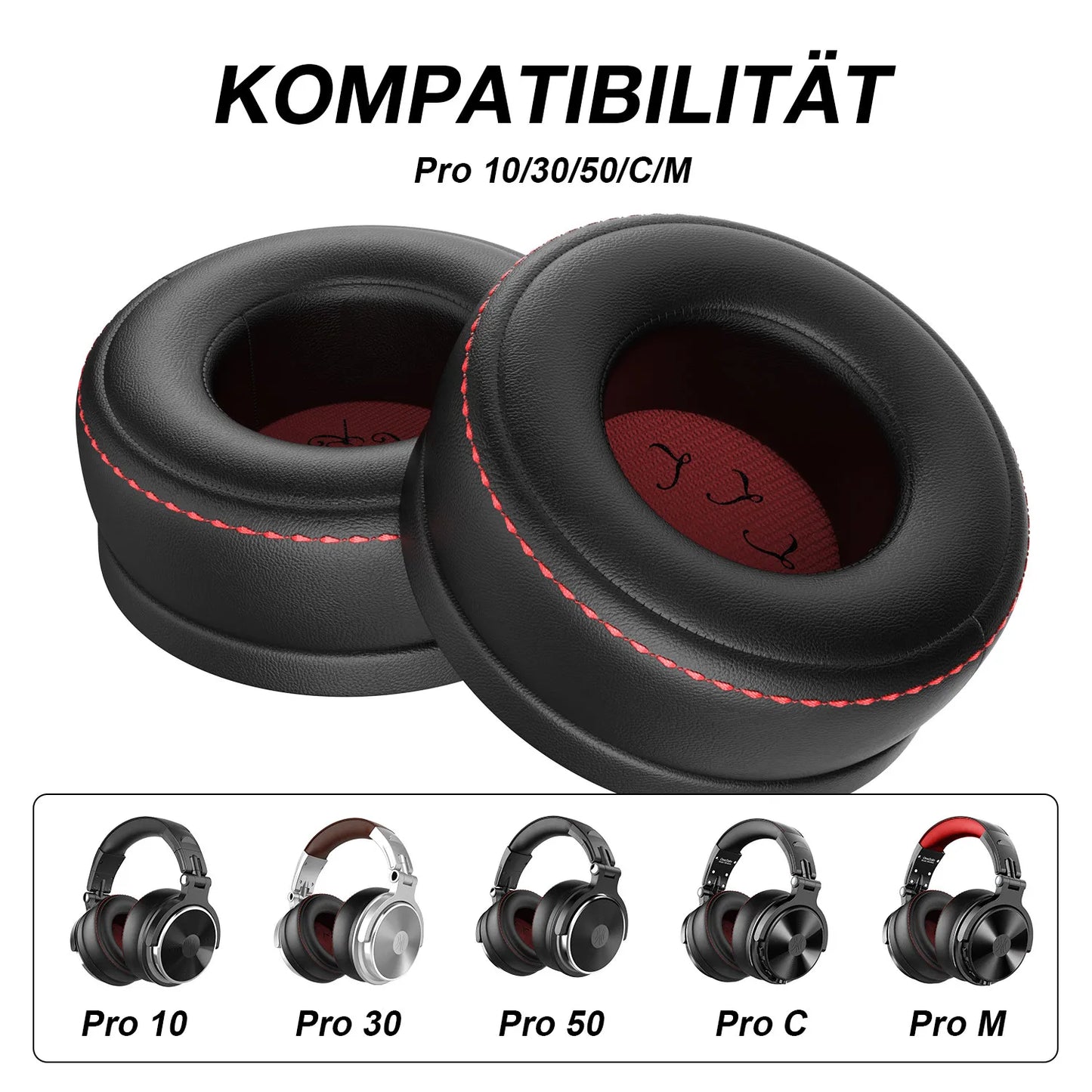 1 Pair Replacement Headphone Earpads Cushions Cover For Oneodio DJ Headphones Studio Pro 95mm Over-ear Soft Memory Foam Ear Pads