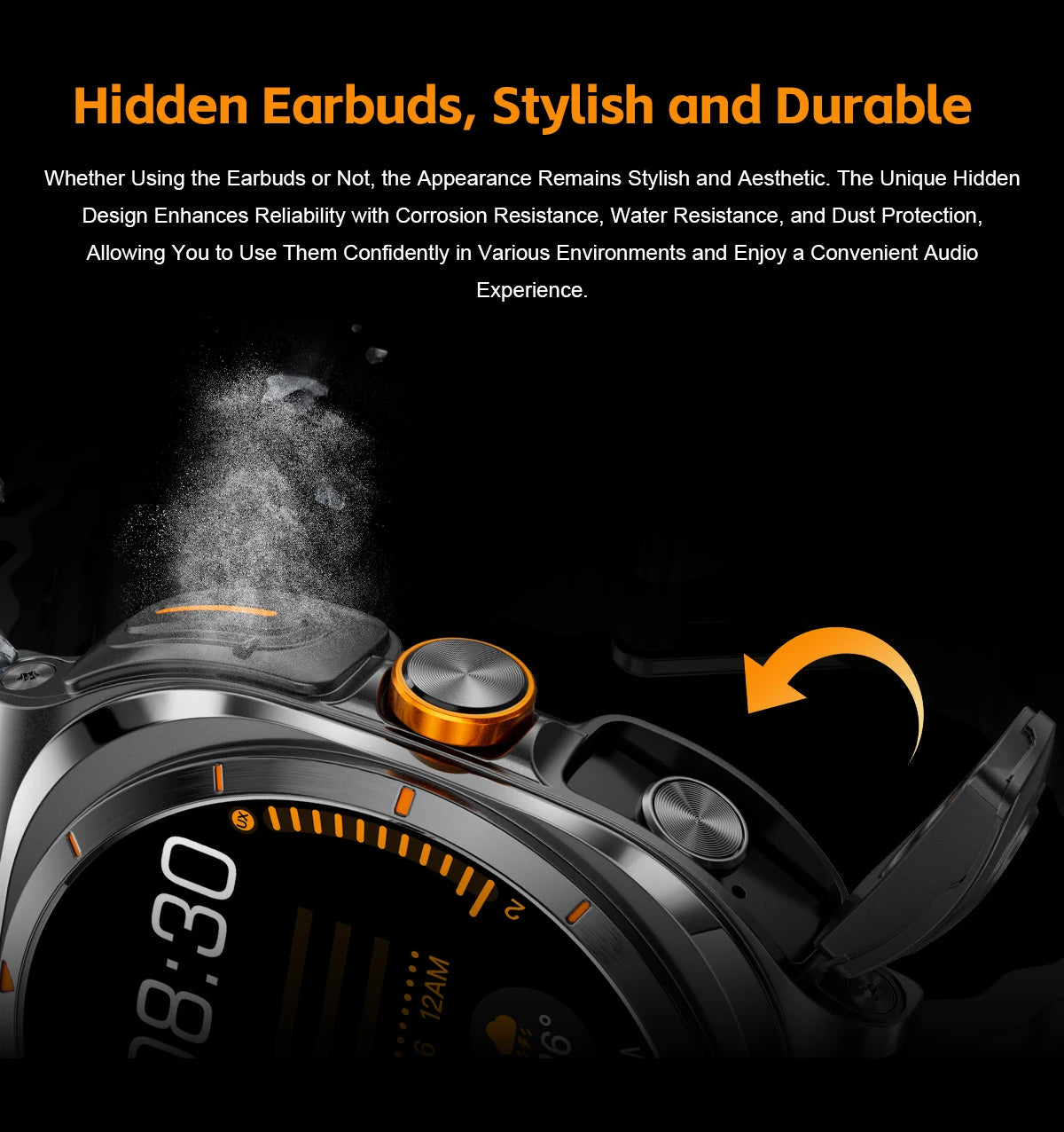 LIGE New Smart Watch With 2 in 1 TWS Wireless Headset Bluetooth Call 1.53" AMOLED Screen 400mAh IP67 Waterproof Sport Smartwatch
