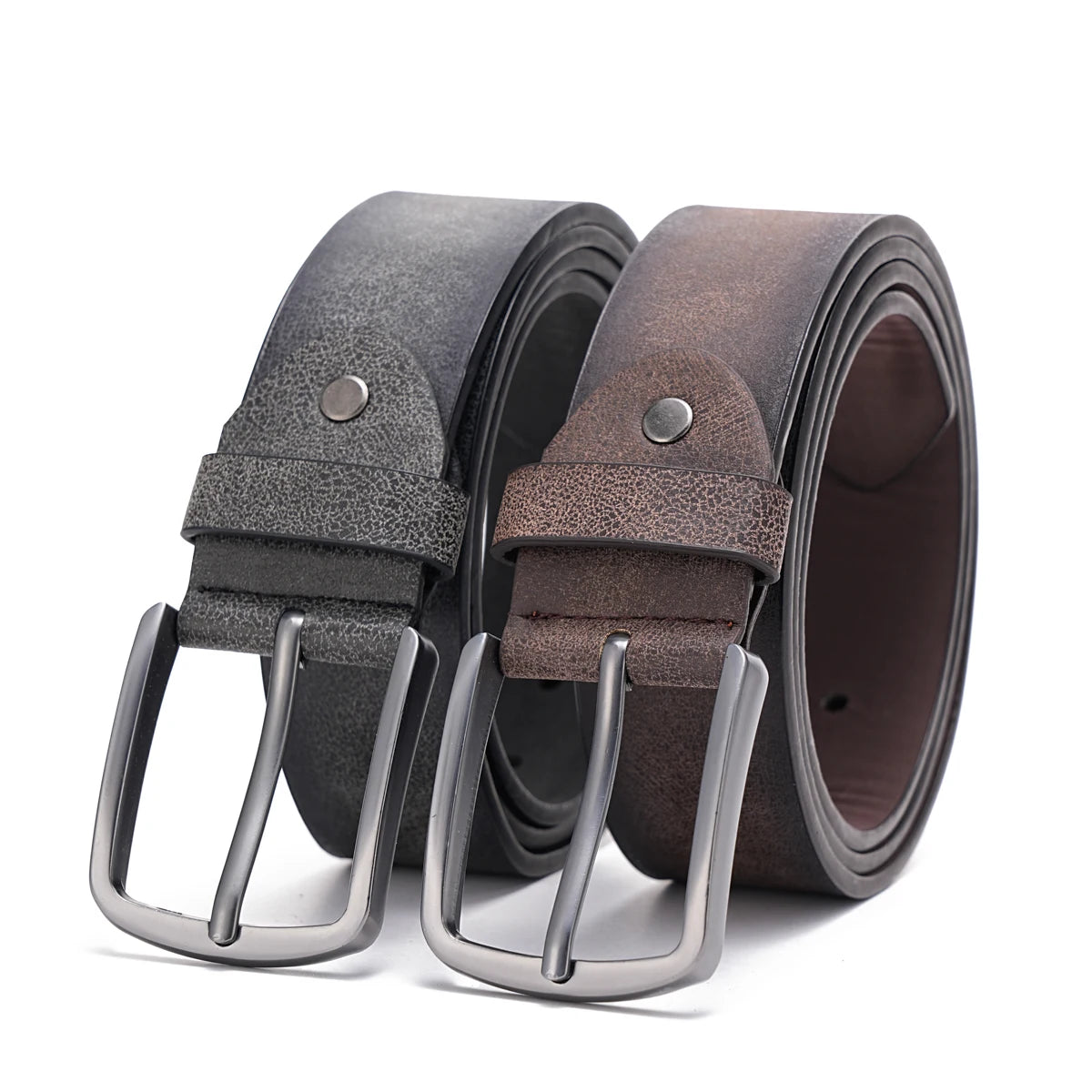 A men's PU belt suitable for leisure business gifts (send a perforated nail)