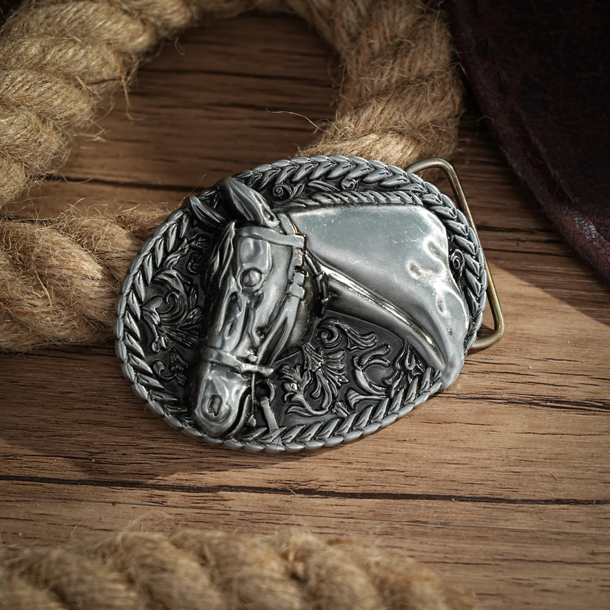 Western Belt Buckle Initial Vintage-Cowboy Rodeo Silver Large Belt Buckle for Men Women