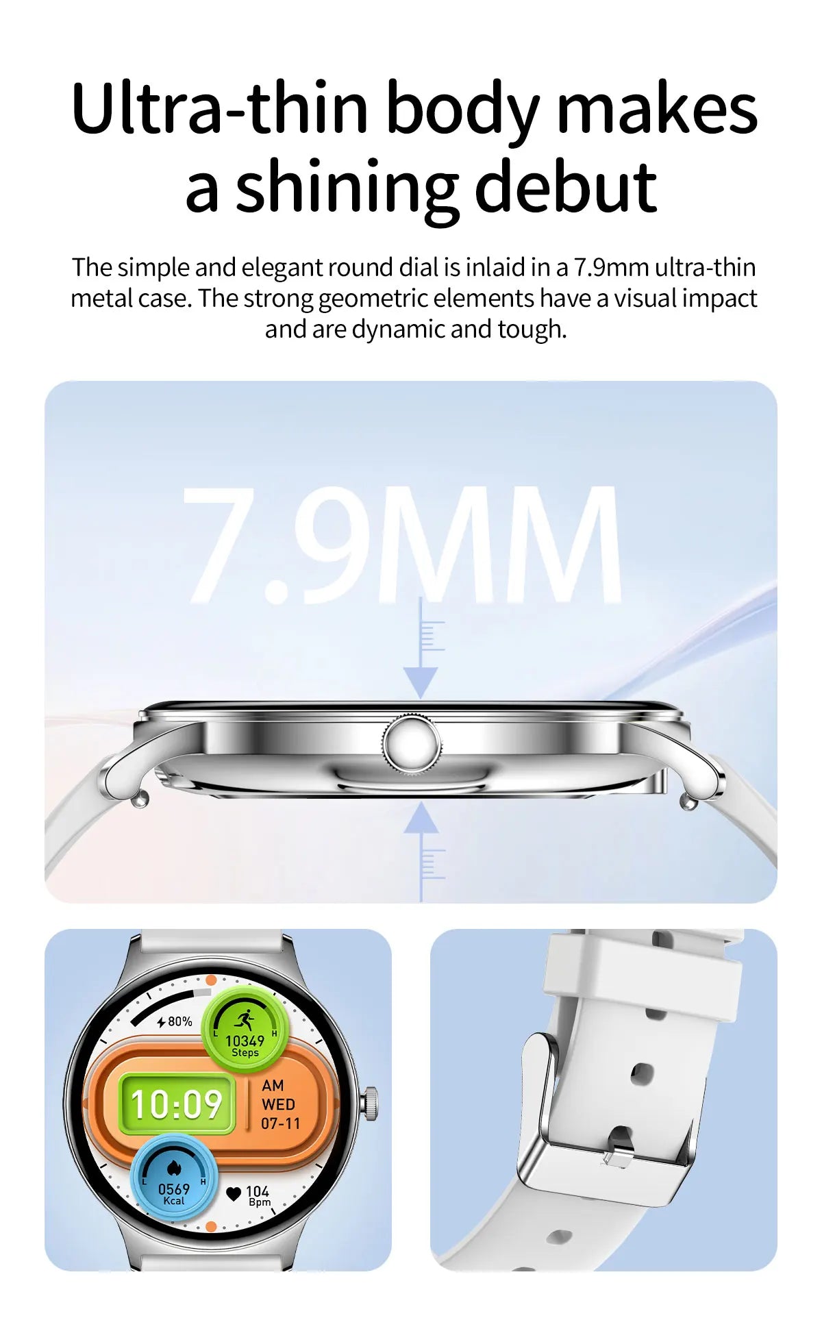 LIGE New 1.43" Bluetooth Call Smartwatch Women Men 466*466 AMOLED Full touch Screen Women Smartwatches Ladies For Android ios