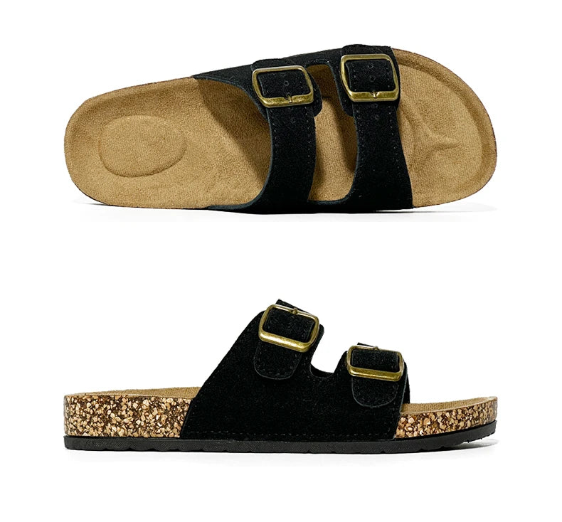 Leather Sandal For Men And Women Beach Sandals 2025 Designer Men's Shoes Women Comfortable Slipper Original Brands Shoes Summer