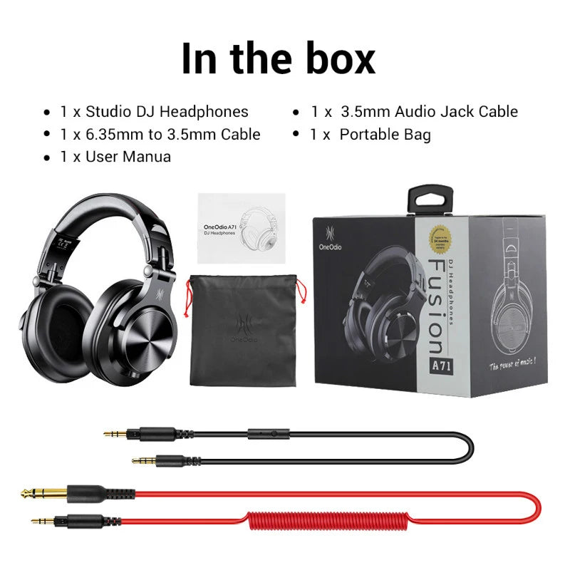 Oneodio A71 Gaming Headset Studio DJ Headphones Stereo Over Ear Wired Headphone Hi-Res With Microphone For PC PS4 Xbox One Gamer