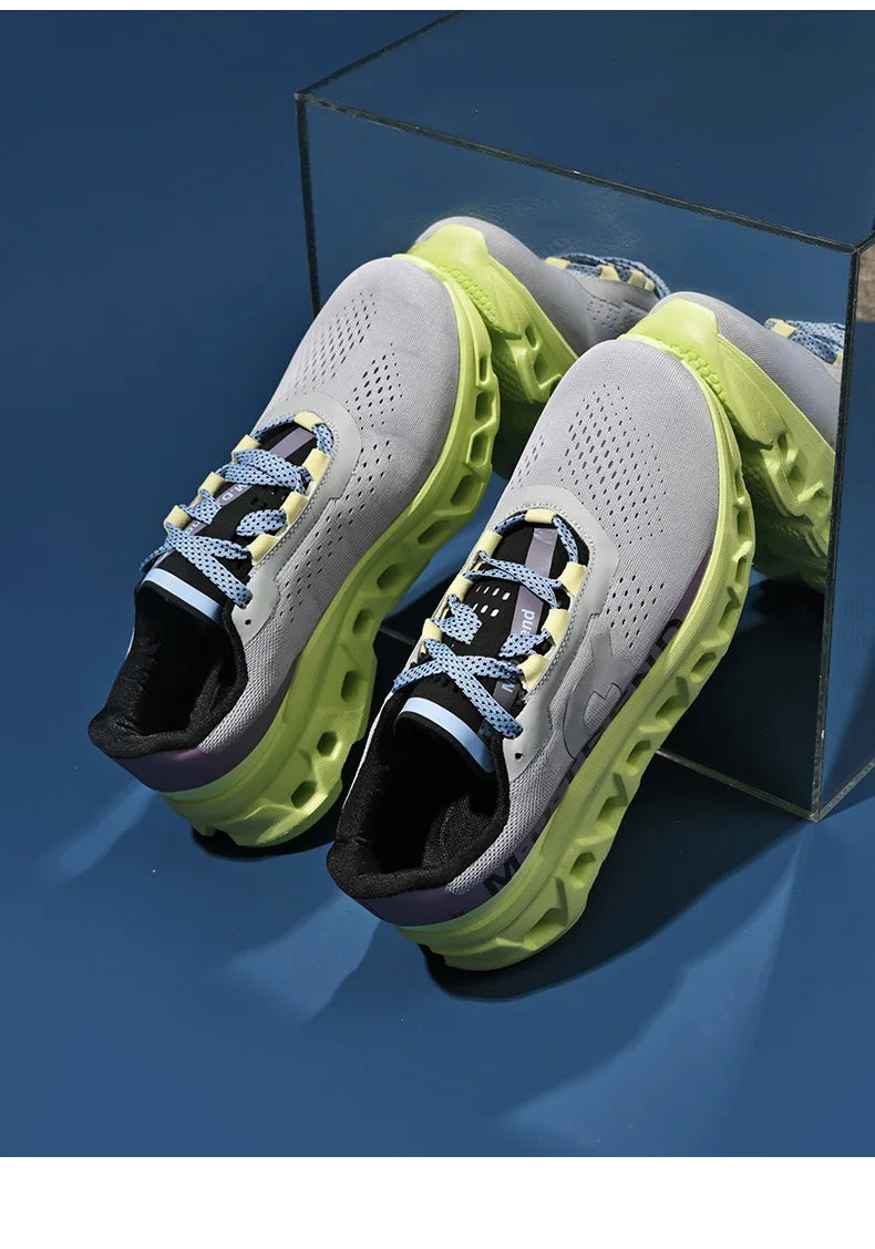 Men Sports Running Shoes Marathon Air Cushion Breathable Lightweight Mens Outdoor Hiking Athletic Nonskid Sneakers Jogging Tenis