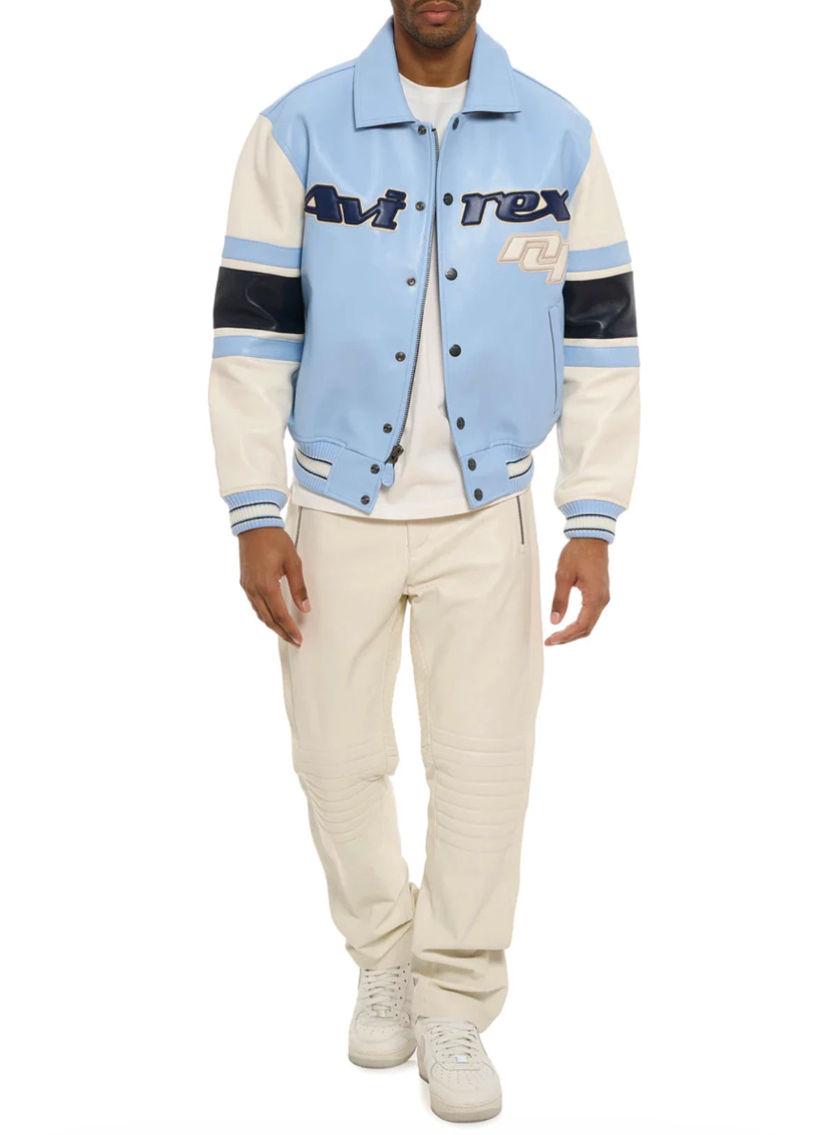 New listing Europe lamb skin embroidery men leather leather jacket American size fashion casual flight suit sheepskin loose coat