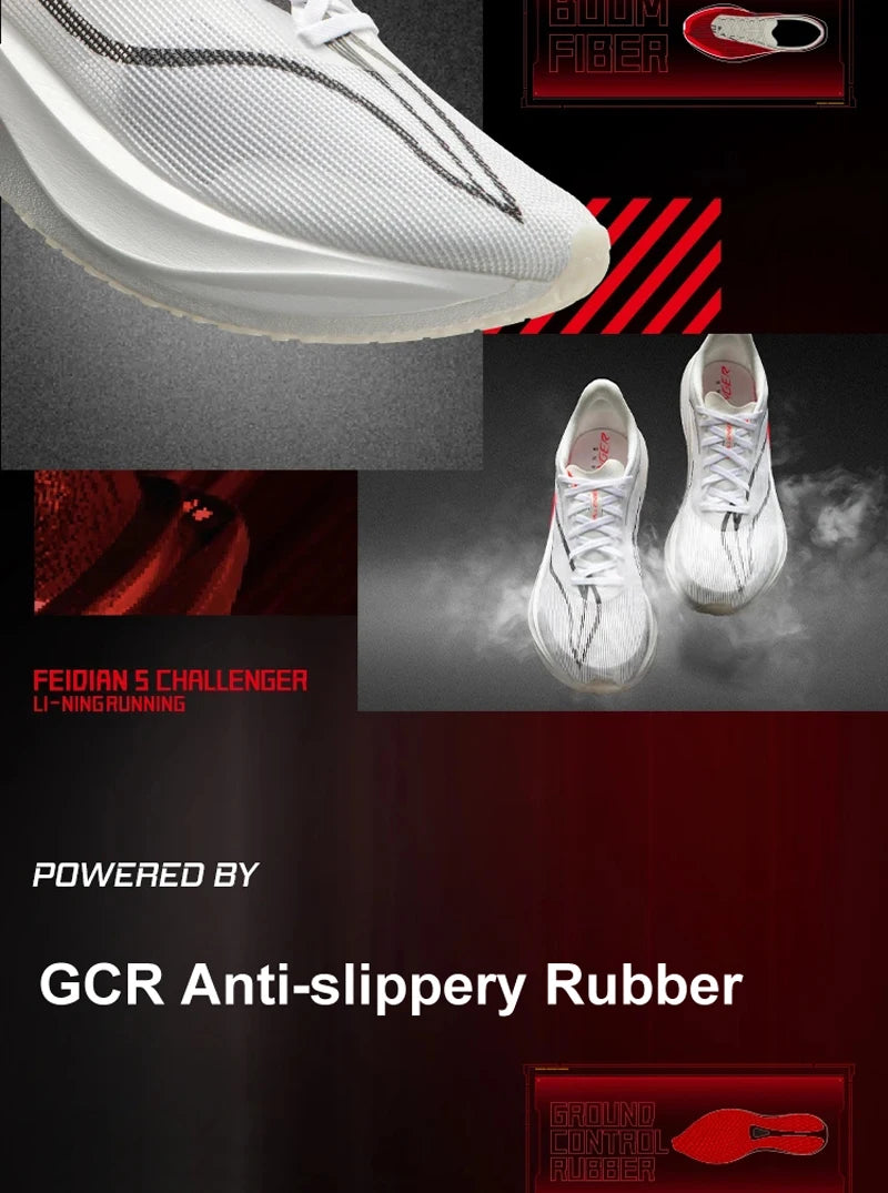 FEIDIAN 5 CHALLENGER Racing Running Shoes – SUPER BOOM Cushion, Carbon-Fiber Plate, Reflective Sneakers