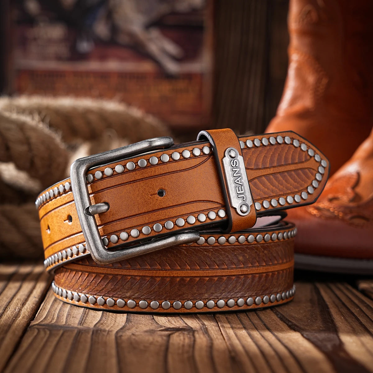 Casual, individual and retro belts, Western-style clothing accessories, metal buckles, PU belts, suitable for both men and women