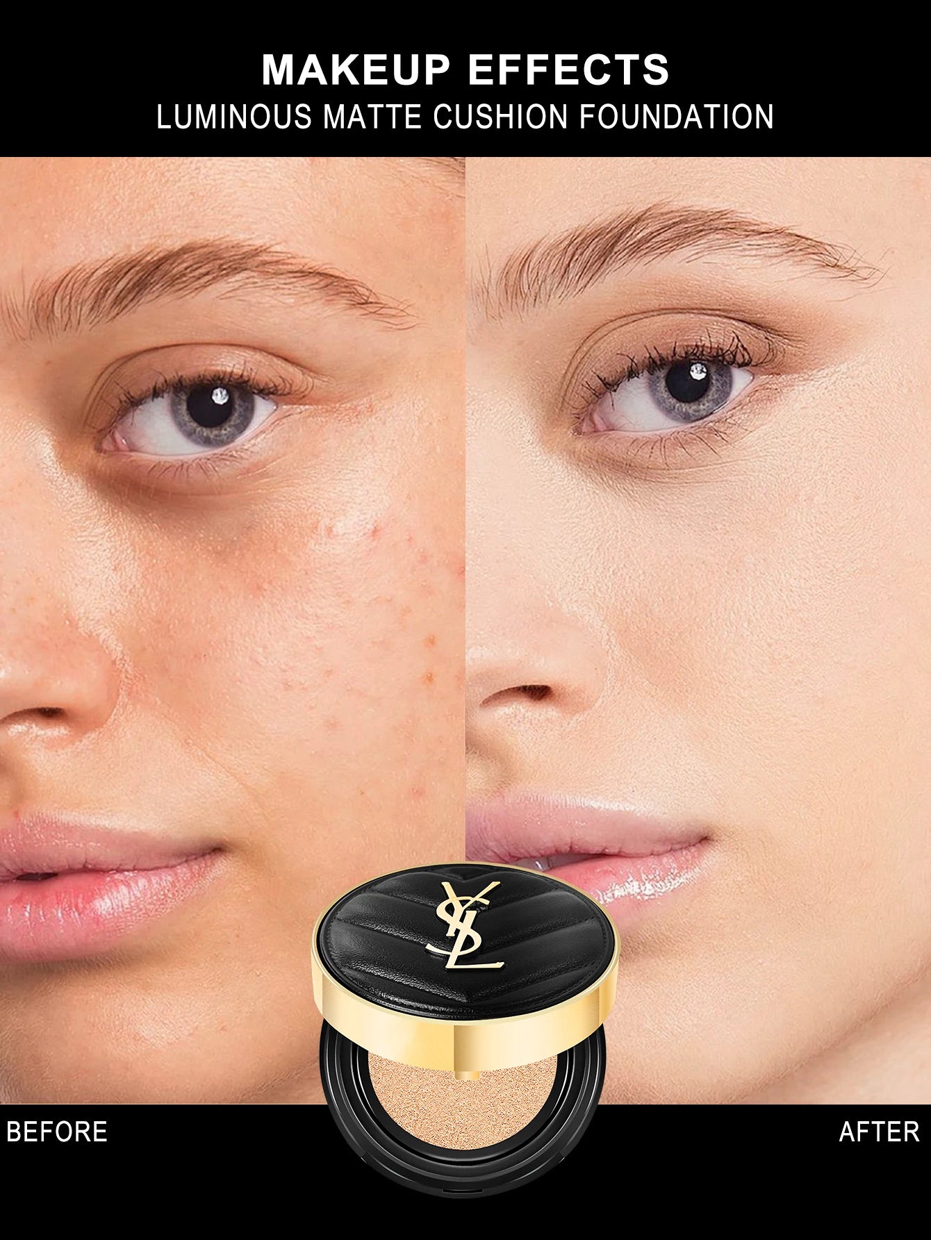 Yves Saint Laurent Le Cushion Encre De Peau-Luminous Matte Cushion Foundation SPF 33/ PA++ All Day Flawless Coverage Shine-Free