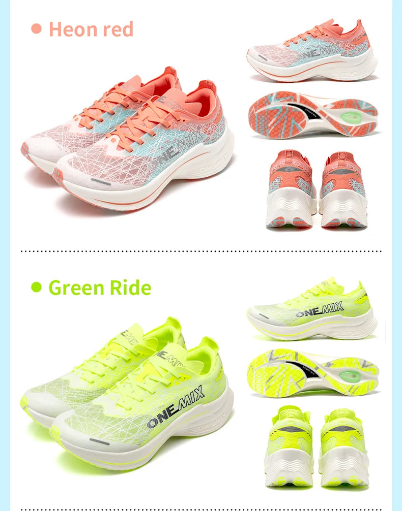 ONEMIX 2025 New Carbon Plate Marathon Running Shoe Pro Tests Stable Support For Shock-absorbing Ultralight Bounce Sneakers