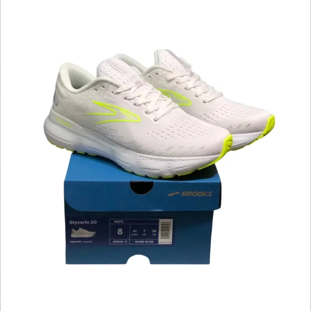 Brooks Men’s Glycerin GTS 20 Running Shoes Casual Sneakers Provides A Lightweight Fit and Responsive Cushioning for Every Step