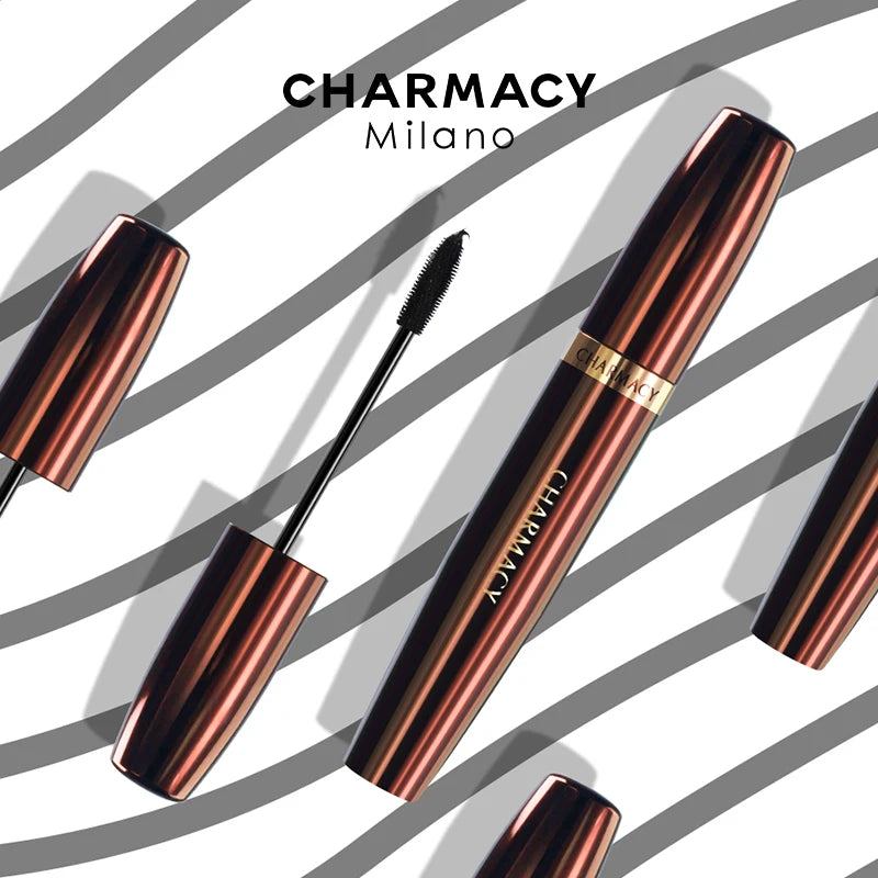 CHARMACY Lengthening 3D Mascara Black Thick Eyelash Extension Eye Lashes Longlasting Mascara Waterproof Makeup Cosmetic