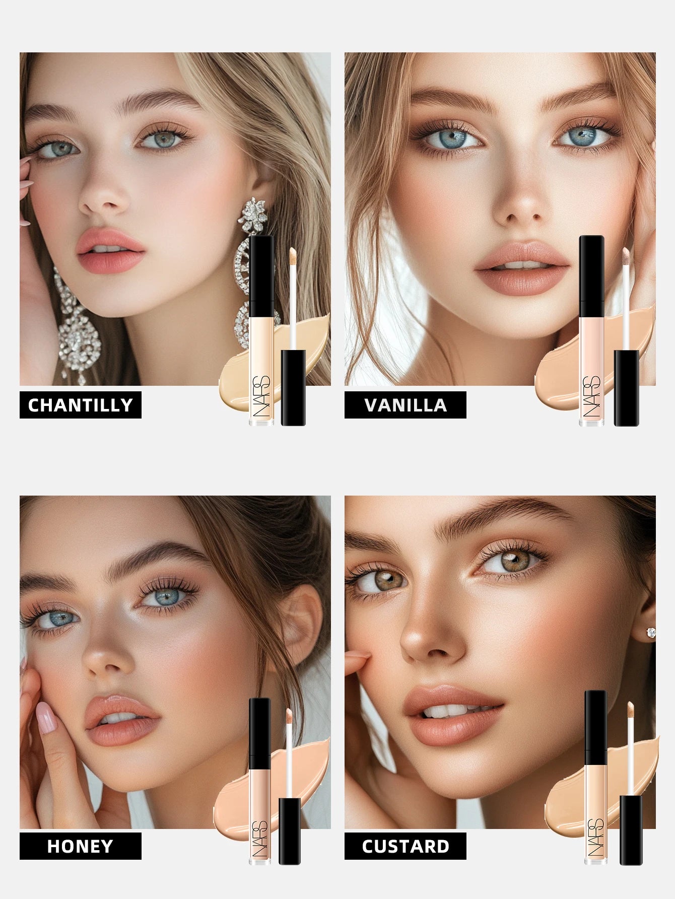 Nars Radiant Creamy Concealer #Custard #Honey #Vanilla #Chantilly 0.22 oz./6ml