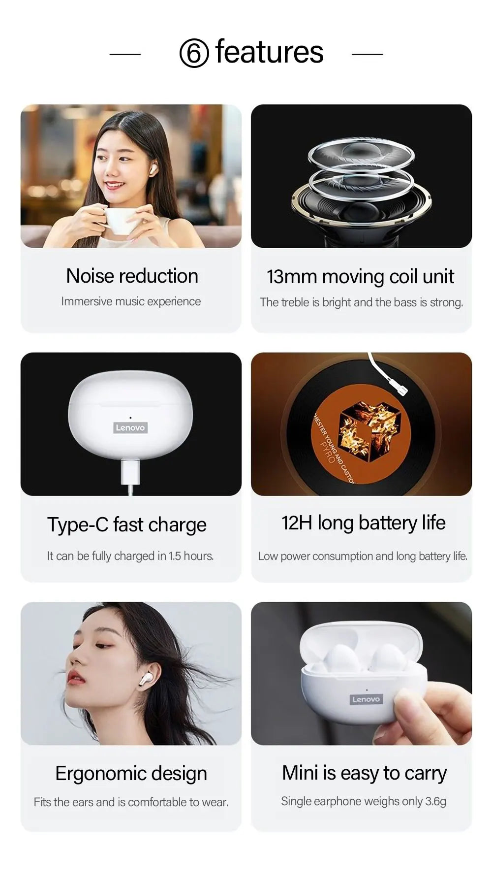 سماعات لينوفو LP5 TWS بلوتوث 9D ستيريو هاي فاي رياضية مقاومة للماء لاسلكية لأجهزة iPhone 13 وسماعات شاومي بلوتوث