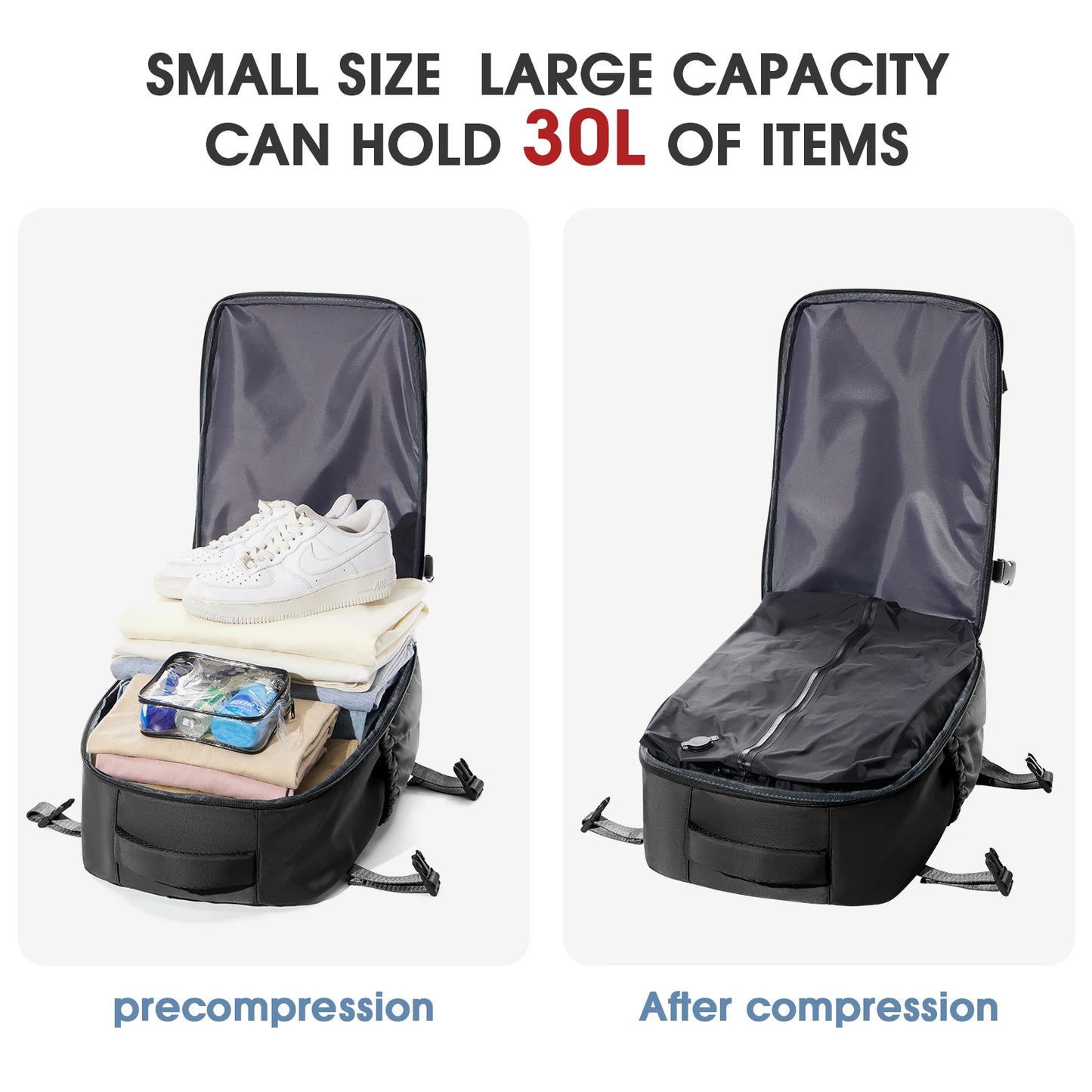 Vacuum Backpack Travel Bag for Men Large Capacity airback Backpack Business Laptop Backpack Women Expandable Backpack School Bag