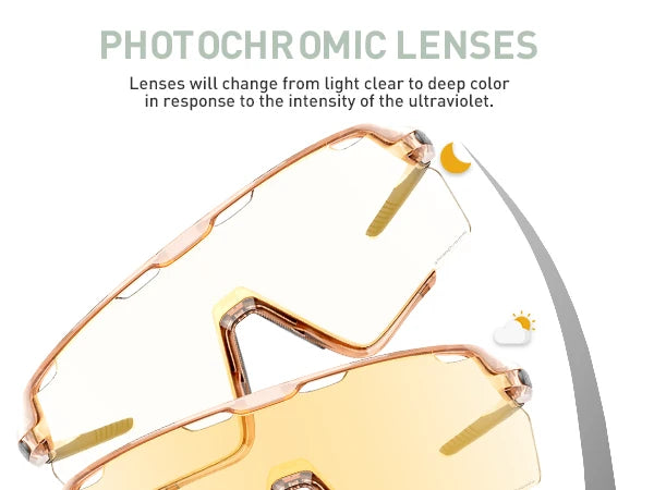 Kapvoe Photochromic Sunglasses Outdoor Bicycle Cycling Glasses MTB Driving Bike Eyewear Women Man Sports Hiking UV400 Goggles