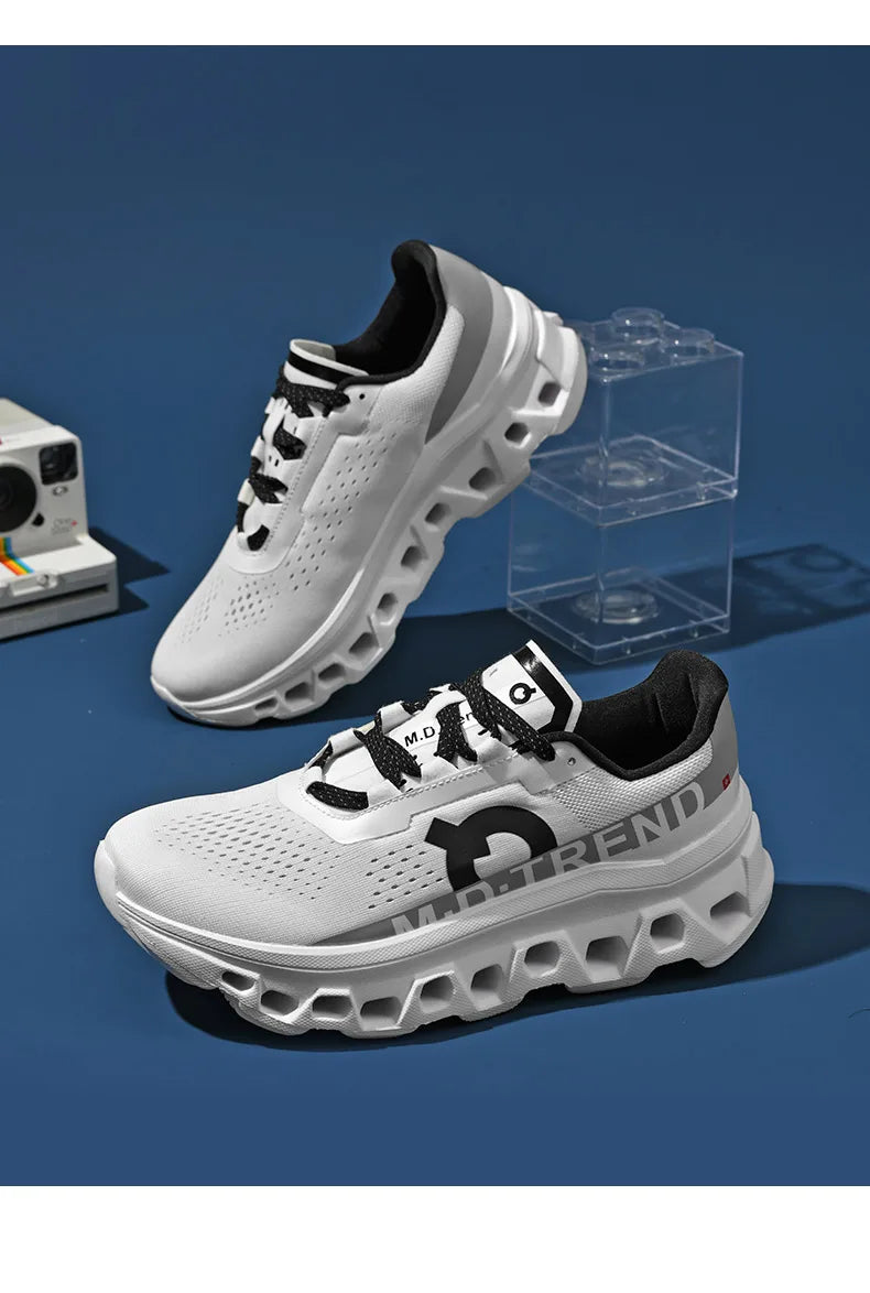 Men Sports Running Shoes Marathon Air Cushion Breathable Lightweight Mens Outdoor Hiking Athletic Nonskid Sneakers Jogging Tenis