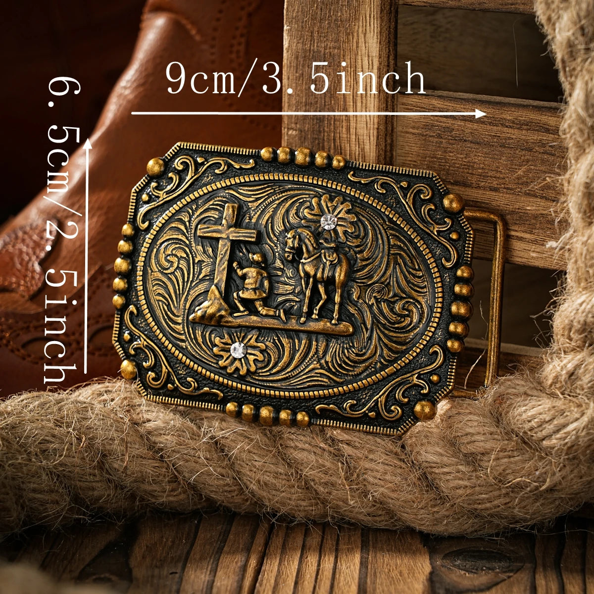 Western style plate buckle belt metal buckle one belt buckle