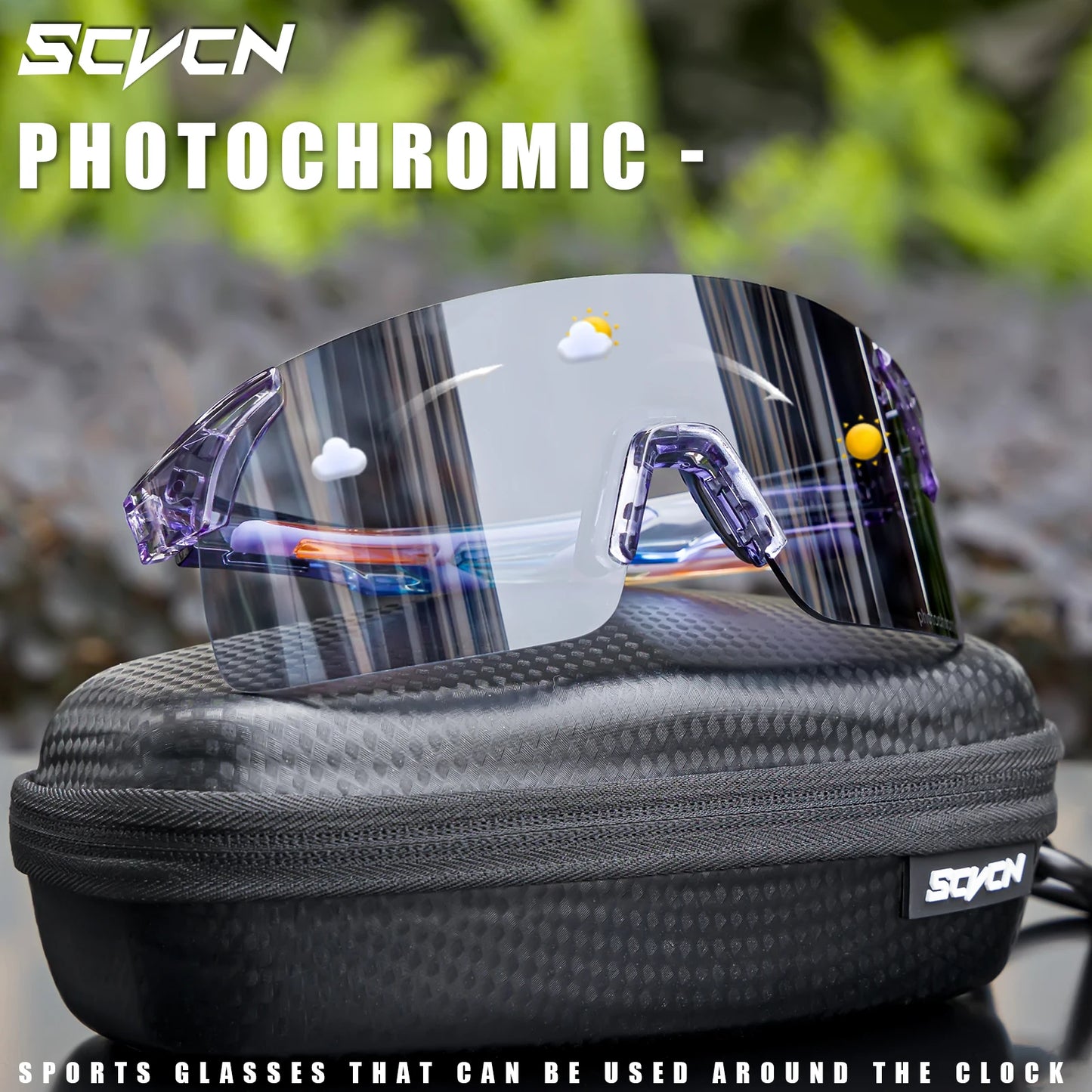 SCVCN Photochromic Sunglasses Outdoor Sports Bike Cycling Glasses Man MTB Climbing Glasses Eyewear Women Driving Bicycle Goggles