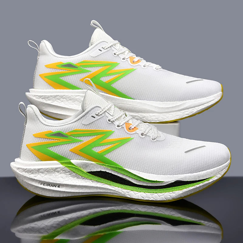 Carbon Plate Marathon Men Sports Running Shoes Air Cushion Lightweight Women Athletic Gym Sneakers Hiking Jogging Footwear