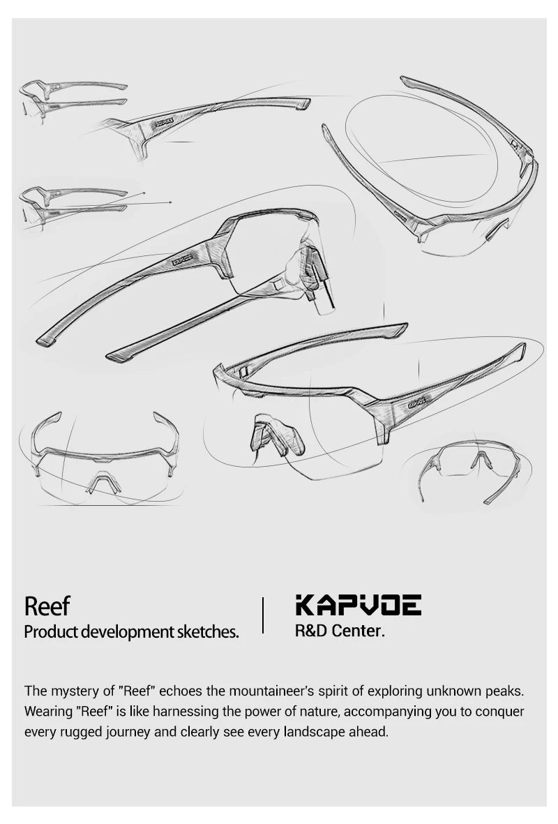 KAPVOE Outdoor Cycling Sunglasses Men MTB Glasses Bike Cycling UV400 Eyewear Women Bicycle New Mountain Sports Hiking Eyewear