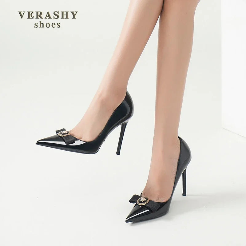 High Heels Women's Thin Heels Pointed French Temperament Bow Light Mouth Single Shoes Women