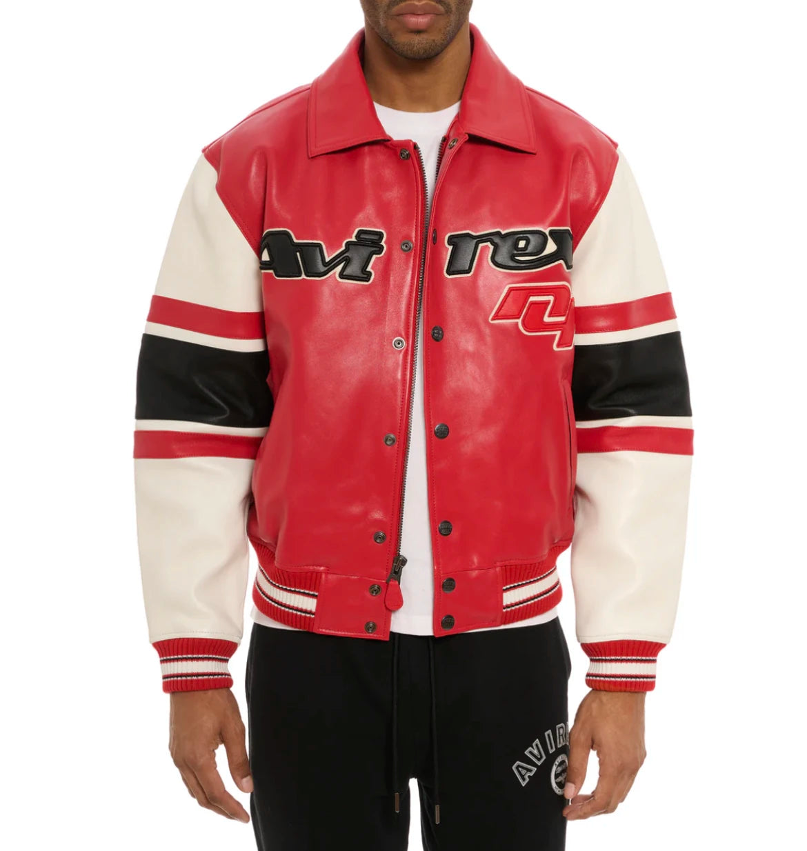 New listing Europe lamb skin embroidery men leather leather jacket American size fashion casual flight suit sheepskin loose coat