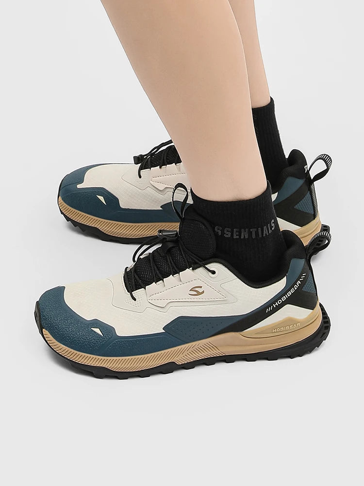 HOBIBEAR Hiking Walking Shoes for Men Women Elastic Band Non Slip Sneakers Comfortable Outdoor Travel Running Shoes