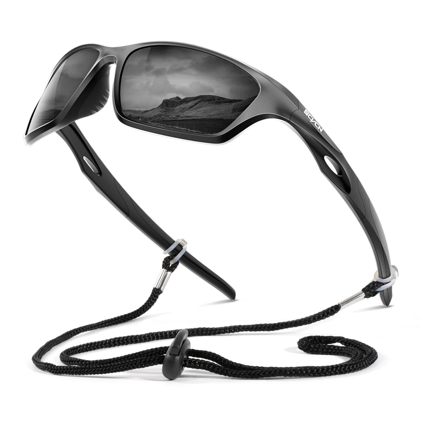 SCVCN New Outdoor Polarized Fishing Sunglasses Man Bike Cycling Glasses UV400 Hiking Goggle Women Mountain Sport Bicycle Eyewear