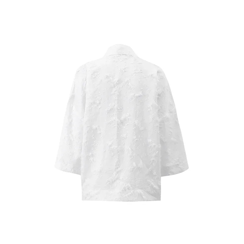 Street Shirt & Skirt Set – Women’s Turn-Down Collar Button Top with High Waist Pleated Skirt – Spring/Summer 2025