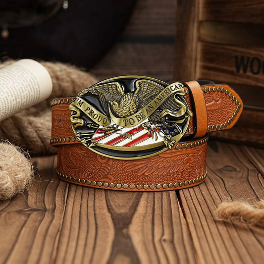 Retro Western-Style PU Leather Belt – Unisex Casual (Men & Women)