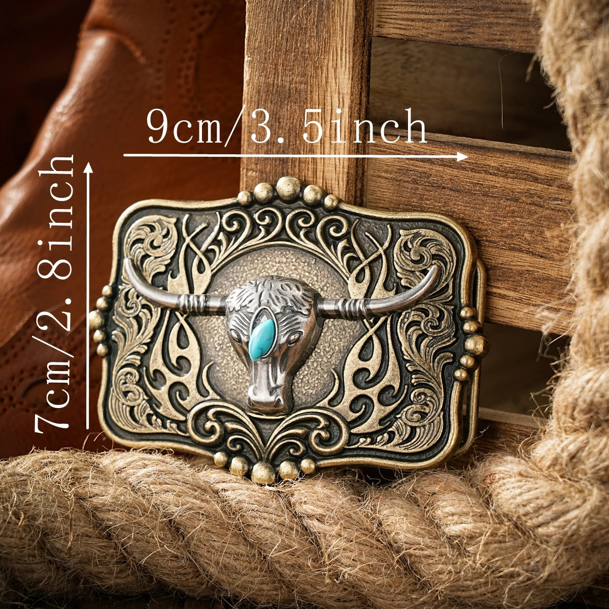 Western style plate buckle belt metal buckle one belt buckle