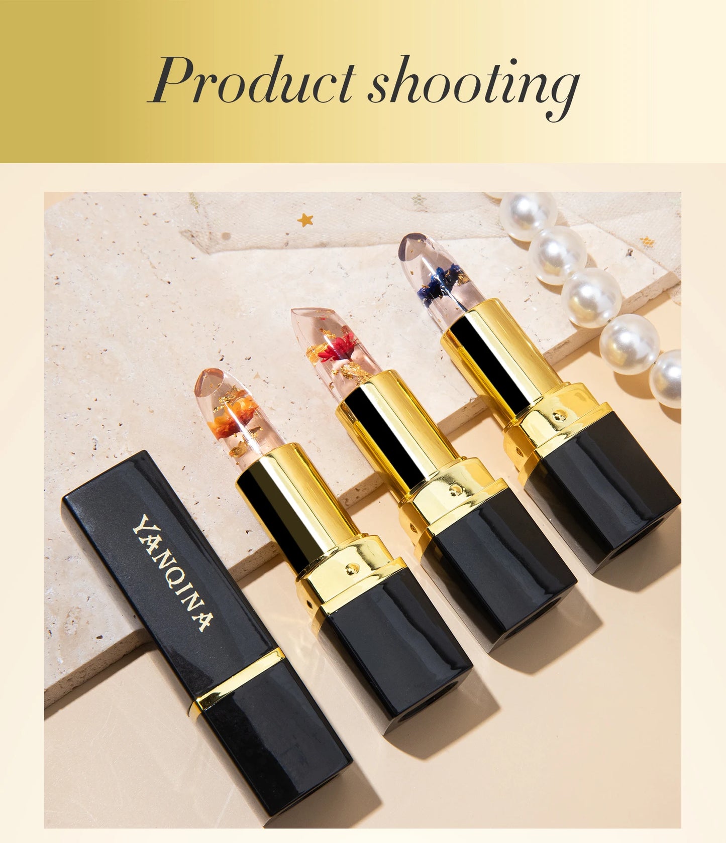Temperature Color Changing Lip Balm Crystal Jelly Flower Lipstick Gloss Transparent Long Lasting Moisturize Lips Makeup Cosmetic