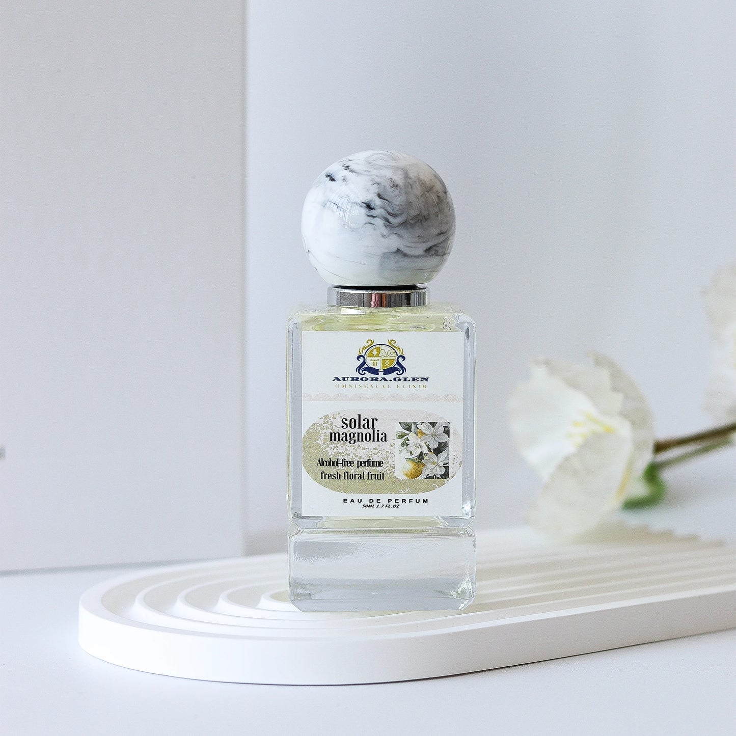 Jade Orchid Perfume Oil 50mL for Women Alcohol-Free Floral Scent Long-Lasting Skin Sensitive White Orchid Bergamot Musk Perfume