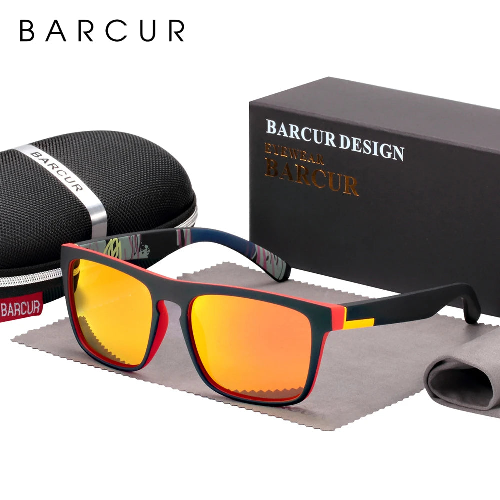 BARCUR NEW Polarized Sunglasses Men Driving Shades Male Sun Glasses For Men Oculos de sol