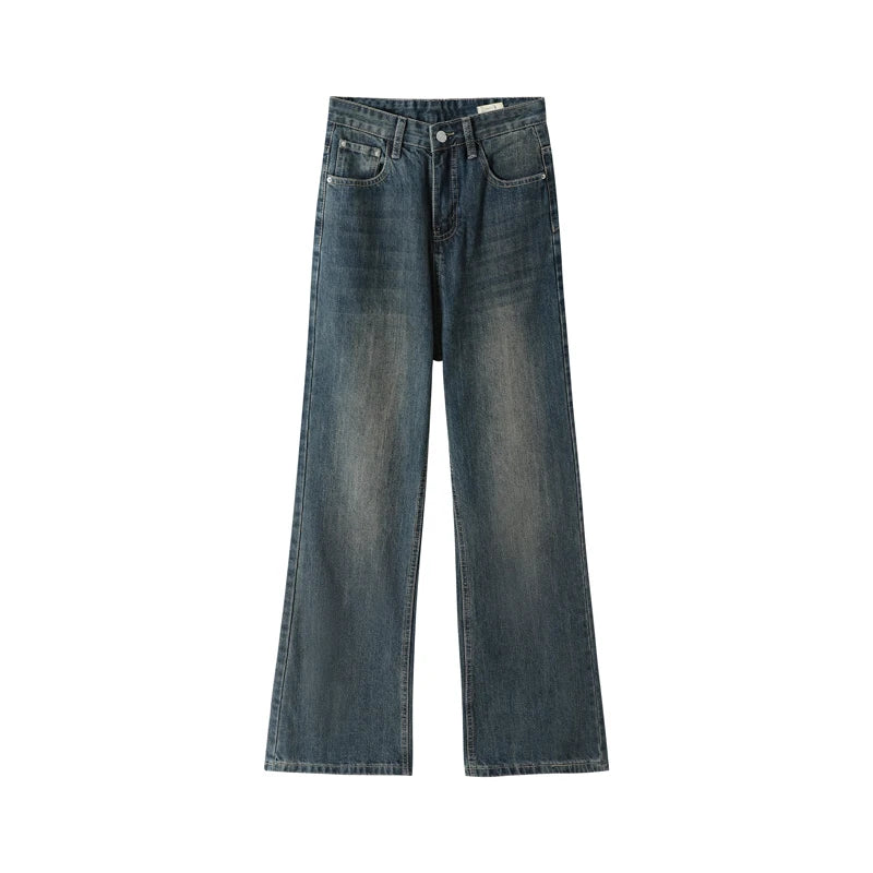 Retro Flared Jeans Women's High Waist Wide Leg Pants Slimming Hoof Pants Casual Spring Summer Denim Trousers