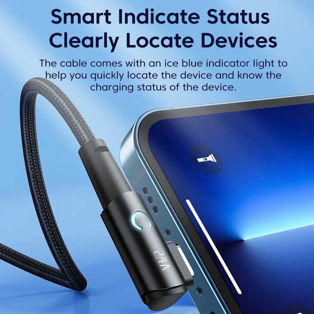 كابل Toocki USB لهاتف iPhone 14 13 12 11 Pro Max شاحن سريع كابل Lightning سلك USB لهاتف iPhone 12 11 X XR 8 7