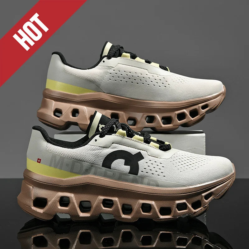 Men Sports Running Shoes Marathon Air Cushion Breathable Lightweight Mens Outdoor Hiking Athletic Nonskid Sneakers Jogging Tenis