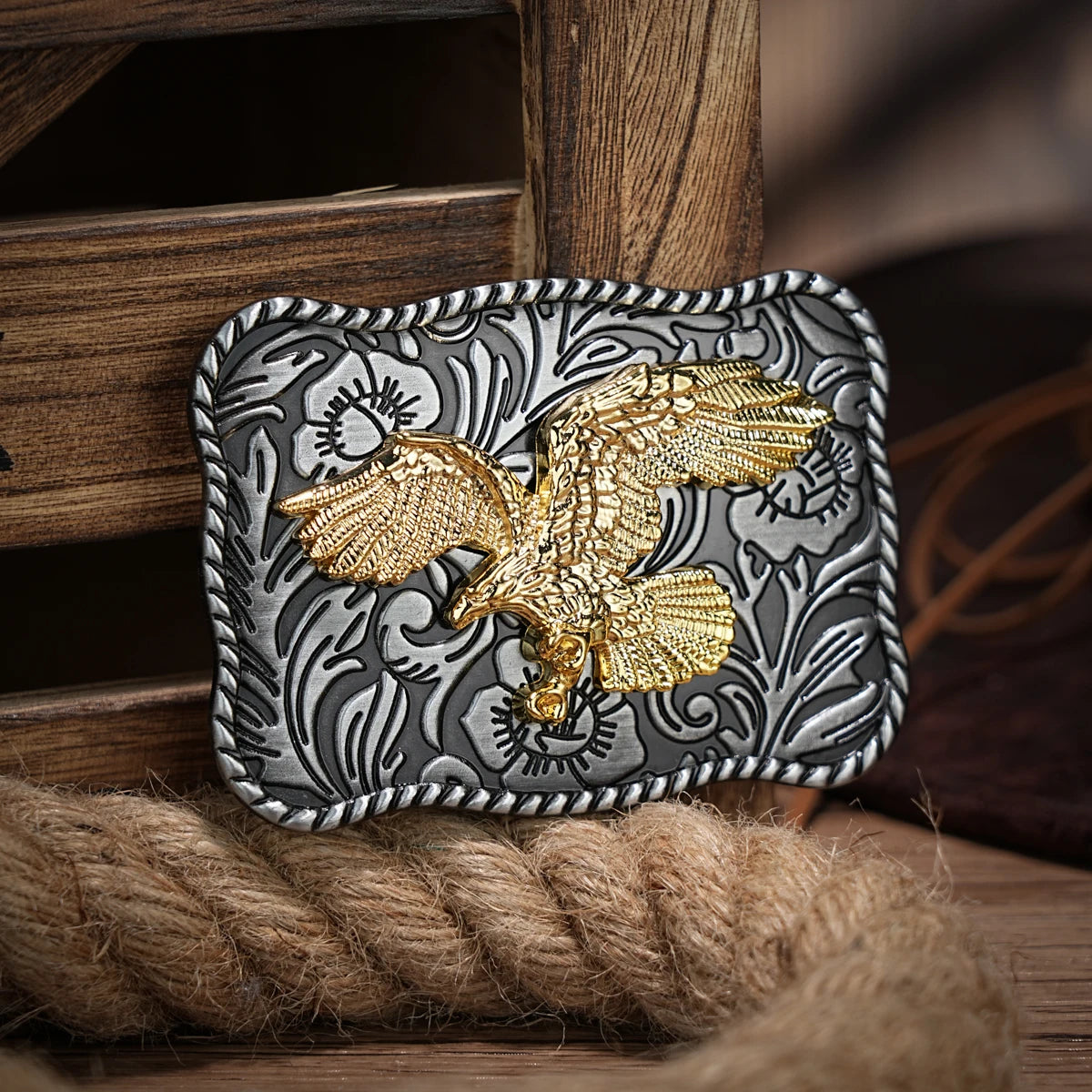 Western Belt Buckle Initial Vintage-Cowboy Rodeo Large Belt Buckle for Men Women