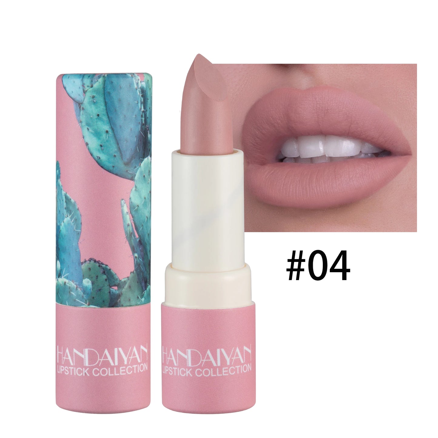 HANDAIYAN velvet texture and is not easy to fade. Naked color lipstick, matte paper tube lipstick