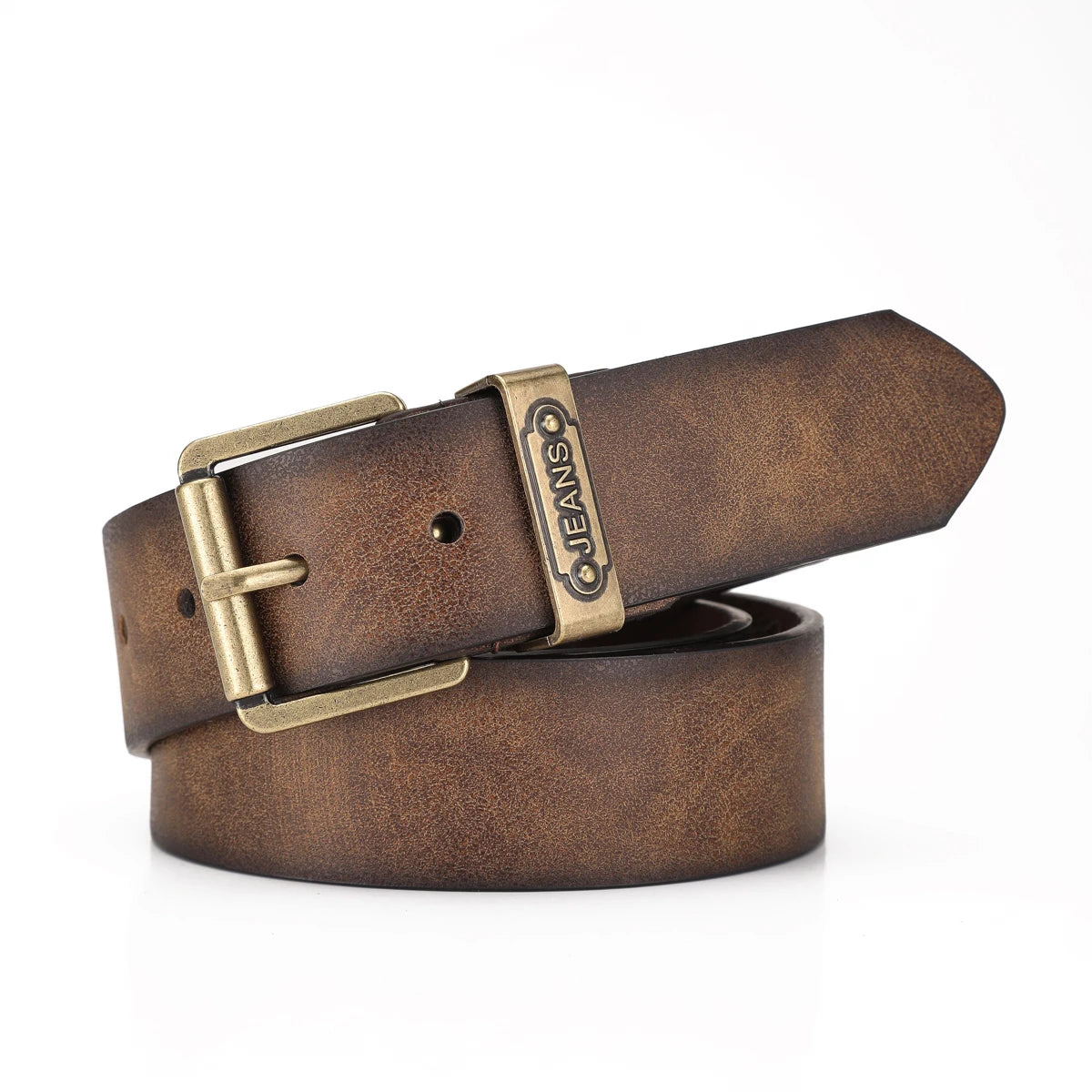 A Western-style PU leather belt for both men and women, a classic and casual retro belt