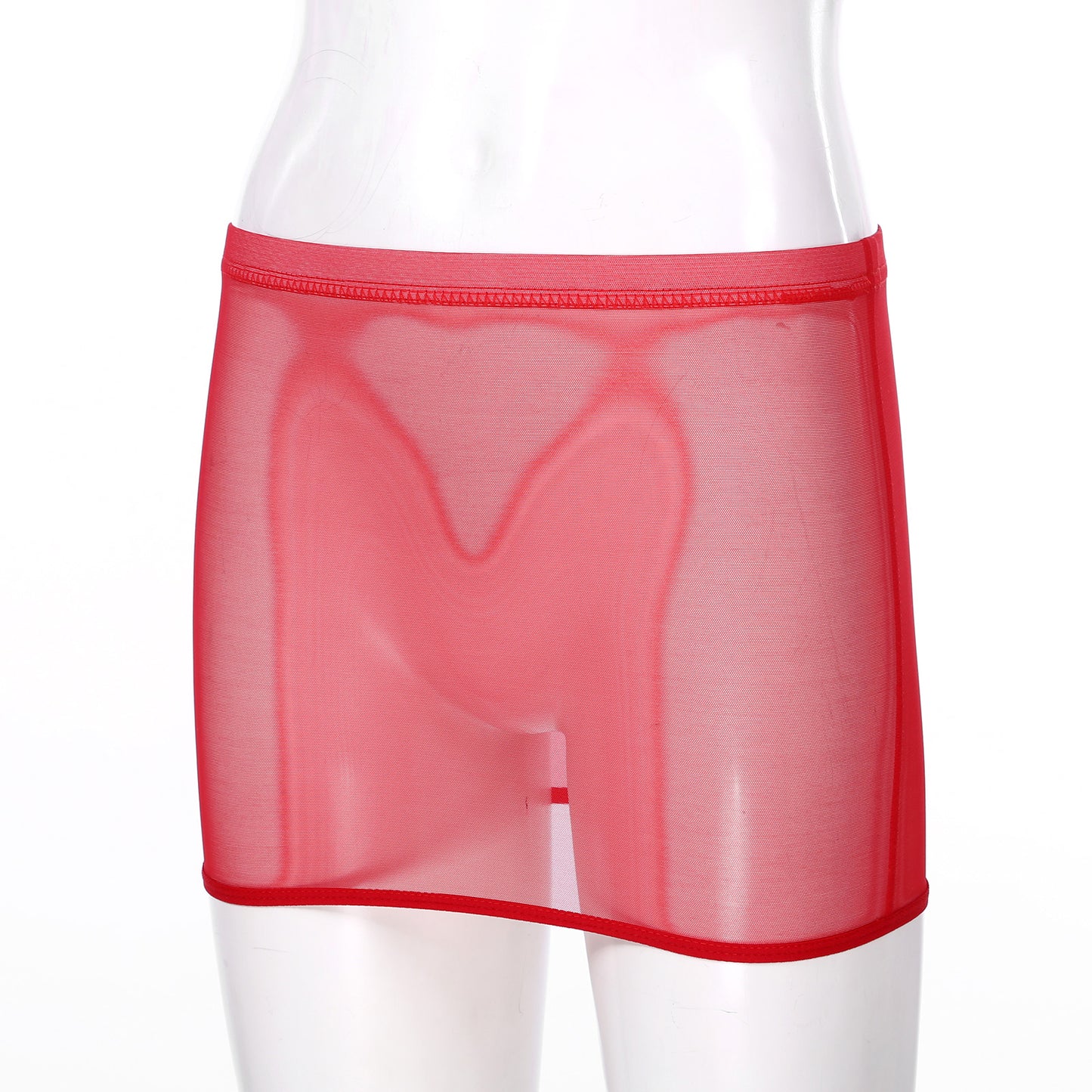 Women Sexy Night Club Pencil Skirts Solid Low Rise Stretchy Transparent Temptation Mini Micro Skirt Tight Package Hip Underskirt