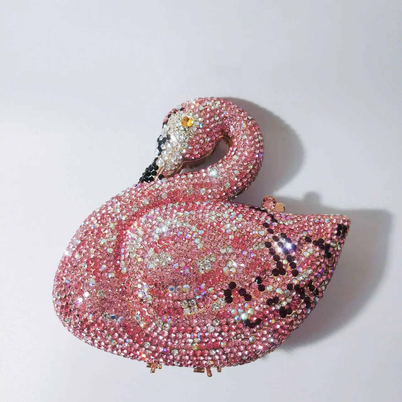 XIYUAN Swan Shaped Diamond Evening Clutch Bags New Rhinestone Day Clutches Metallic Gem Clutch Purses And Handbags Wedding Purse