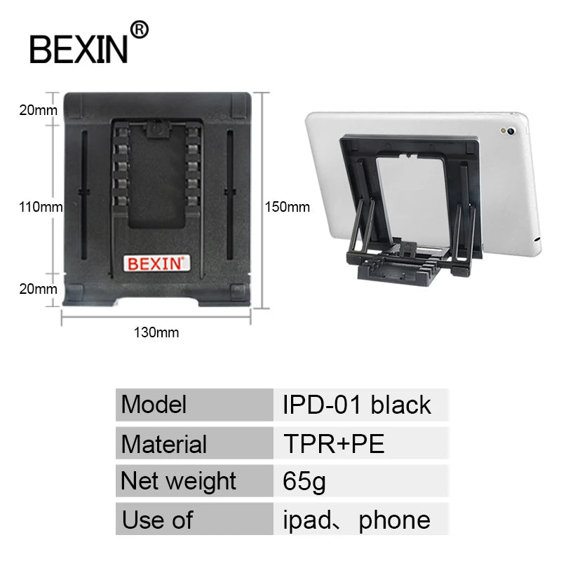 BEXIN uninversal desktop portable support foldable adjustment angle phone stand for mobile phone tablet