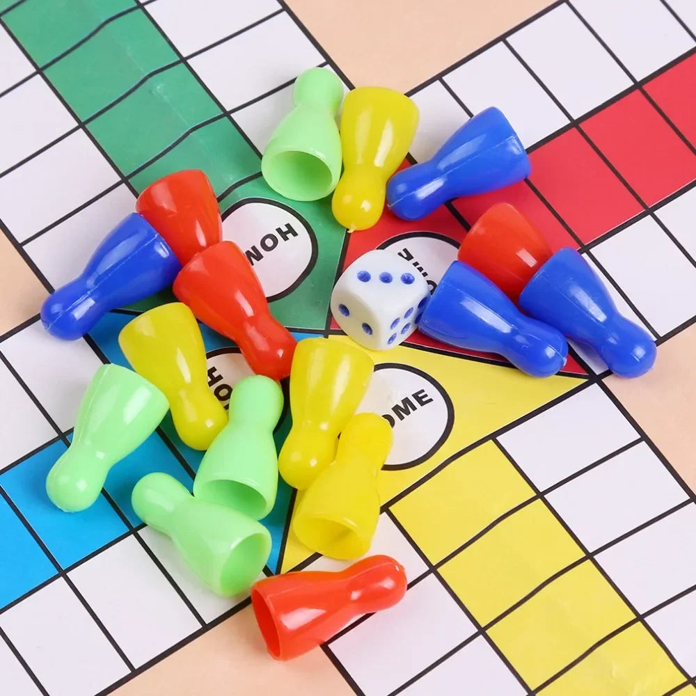Kids Classic Flight Chess Game Ludo Chess Game Family Party Children Fun Board Game Toys Educational Toys for Children Fun Gifts