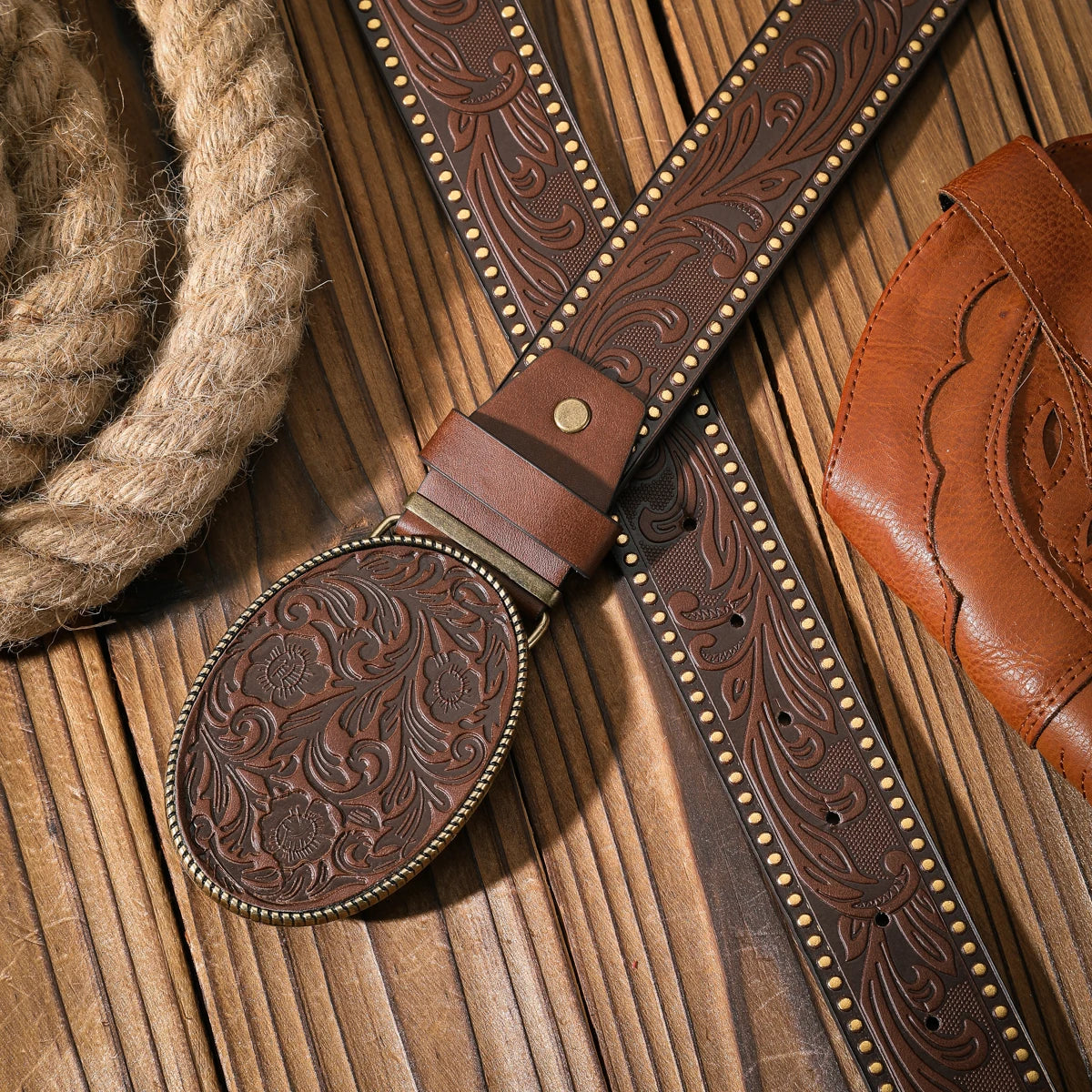 A casual and retro belt, a waist accessory for Western-style clothing, metal buckle, PU belt, suitable for both men and women